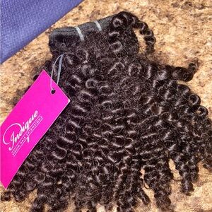 Curly Hair Extensions - Black bundle 10”